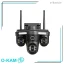دوربین مینی اسپید دام هوشمند 3 لنز سیم کارتی اوکم مدل O-Kam QQ871B-WP-4G-AS-T