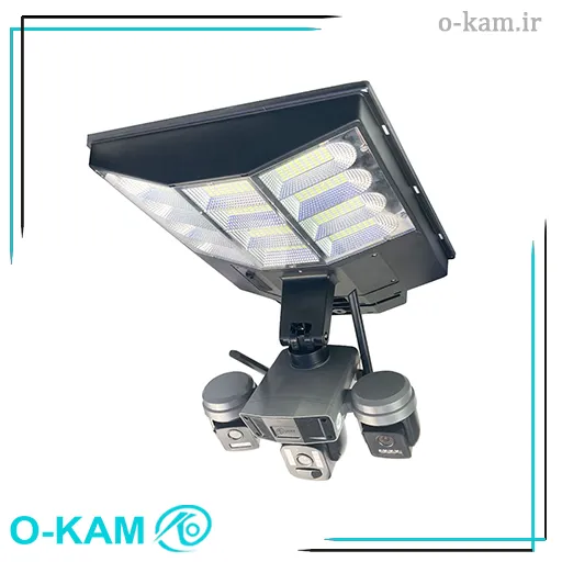دوربین تیر چراغ برقی هوشمند 3 لنز سولار سیم کارتی اوکم مدل O-kam TL31