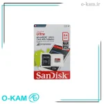 کارت حافظه microSDXC سن دیسک سری Ultra کلاس 10 استاندارد UHS-I U1 سرعت 100MBps ظرفیت 64 گیگابایت