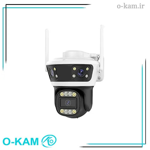 دوربین مینی اسپید دام هوشمند 3 لنز سیم کارتی اوکم مدل O-Kam 855A-WP-4-4G
