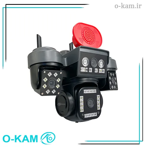 دوربین مداربسته 4 لنز 3 موتور سولار سیم کارتی با تکنولوژی AOV اوکم مدل TA14